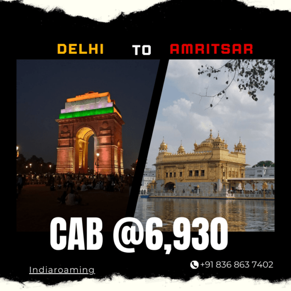 Delhi to Amritsar Cab Service At Just 6930 INR (Xcent_Aura_Ertiga_Innova)