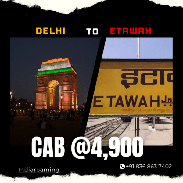Delhi to Etawah Cab Service At Just 4900 INR (Xcent_Aura_Ertiga_Innova)