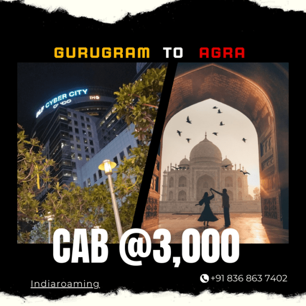 Gurugram to Agra Cab Service At Just 3000 INR (Xcent_Aura_Ertiga_Innova)