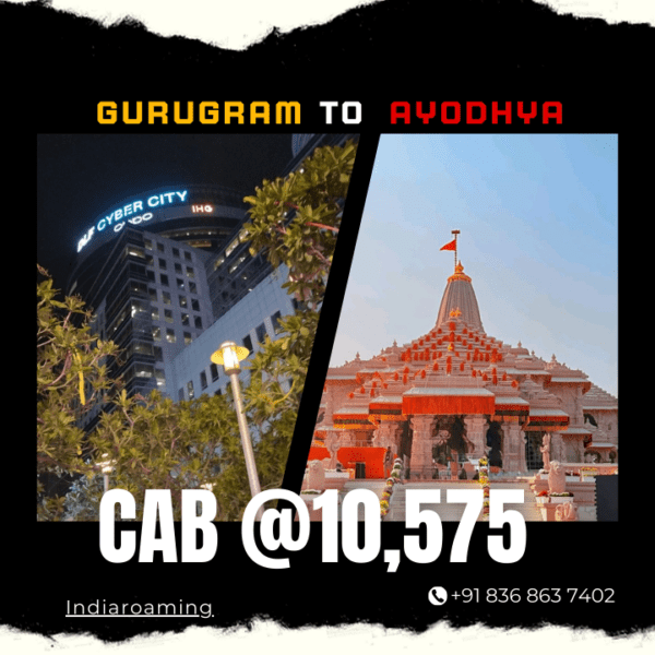 Gurugram to Ayodhya Cab Service At Just 10575 INR (Xcent_Aura_Ertiga_Innova)