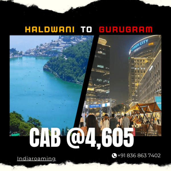 Haldwani to Gurugram Cab Service At Just 4605 INR (Xcent_Aura_Ertiga_Innova)