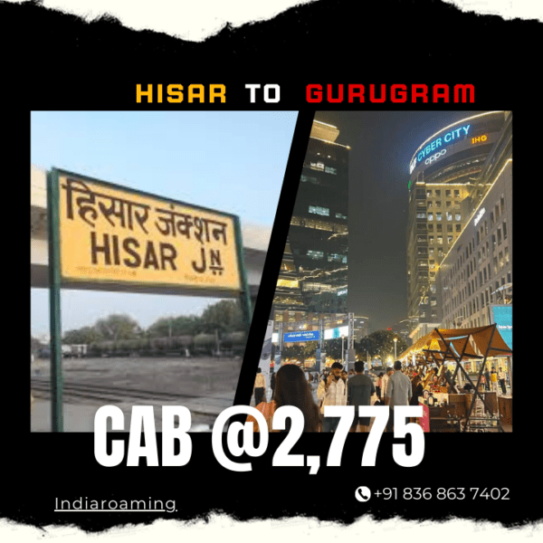 Hisar to Gurugram Cab Service At Just 2775 INR (Xcent_Aura_Ertiga_Innova)