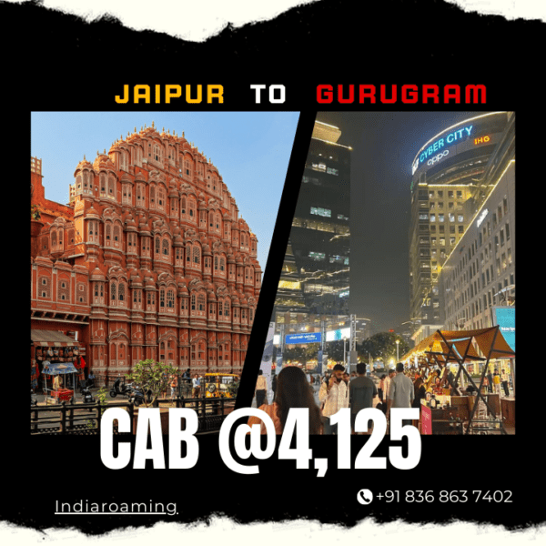 Jaipur to Gurugram Cab Service At Just 4125 INR (Xcent_Aura_Ertiga_Innova)