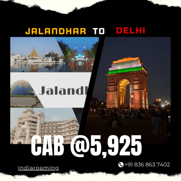 Jalandhar to Delhi Cab Service At Just 5925 INR (Xcent_Aura_Ertiga_Innova)