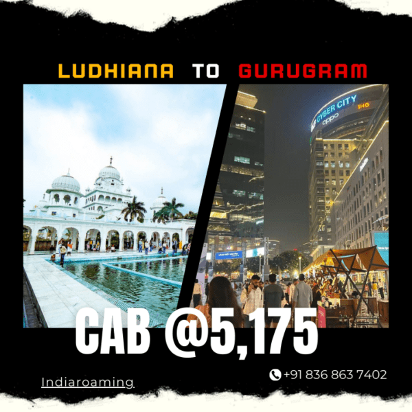 Ludhiana to Gurugram Cab Service At Just 5175 INR (Xcent_Aura_Ertiga_Innova)